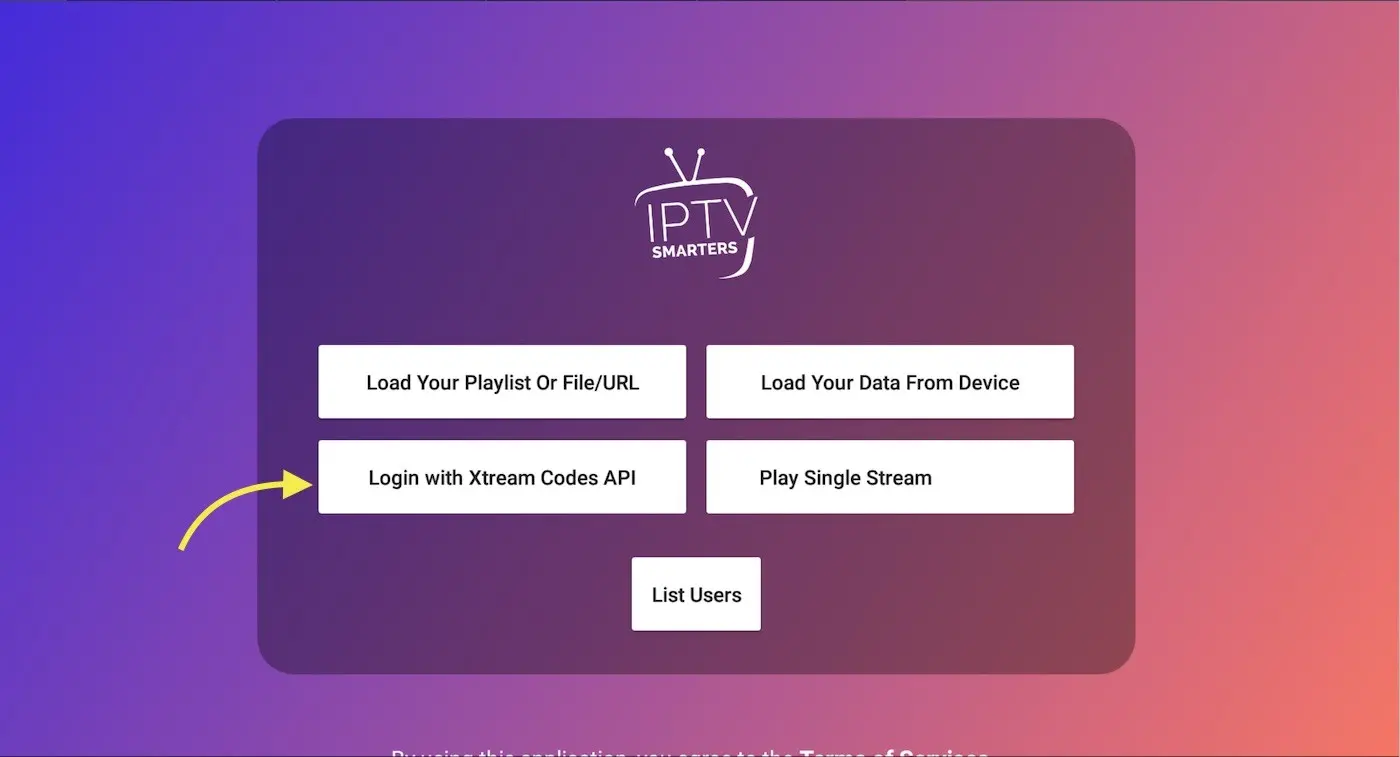 IPTV Smarters Step 1
